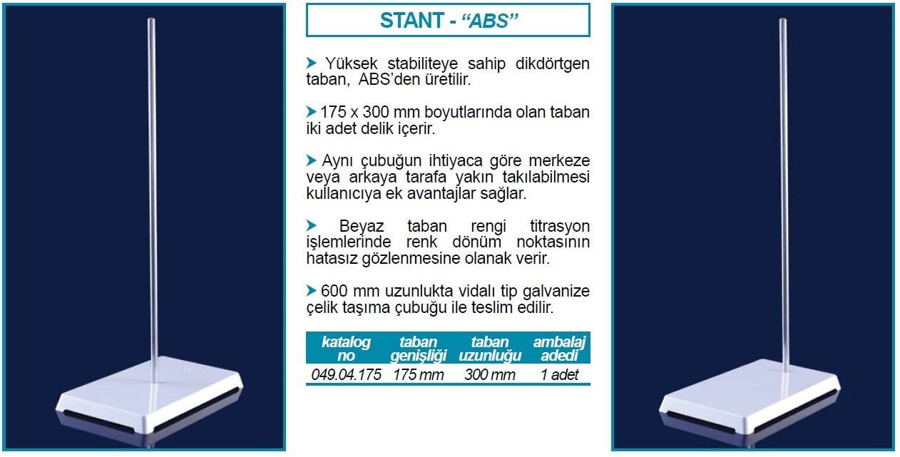 İSOLAB 049.04.175 laboratuar standı